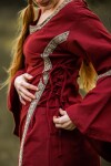 Vestido medieval con borde "Sophie" Rojo M