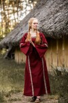 Mittelalterkleid mit Bordüre "Sophie" Rot XS