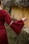 Mittelalterkleid mit Bordüre "Sophie" Rot XS