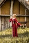 Mittelalterkleid mit Bordüre "Sophie" Rot XS