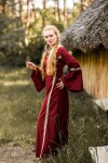 Mittelalterkleid mit Bordüre "Sophie" Rot XS