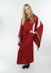 Edles Viskosekleid "Ivette" Rot/Weiß XS