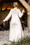 Bodenlanges Langarmkleid "Mechthild" Hanffarben XS