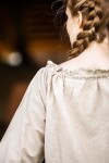 Bodenlanges Langarmkleid "Mechthild" Hanffarben XS