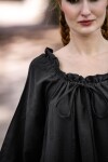 Bodenlanges Langarmkleid "Mechthild" Schwarz XS