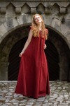 Bodenlanges Kleid mit Schulterrüsche "Clara" Rot L/XL