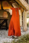 Robe longue à volants aux épaules "Clara" Rust S/M