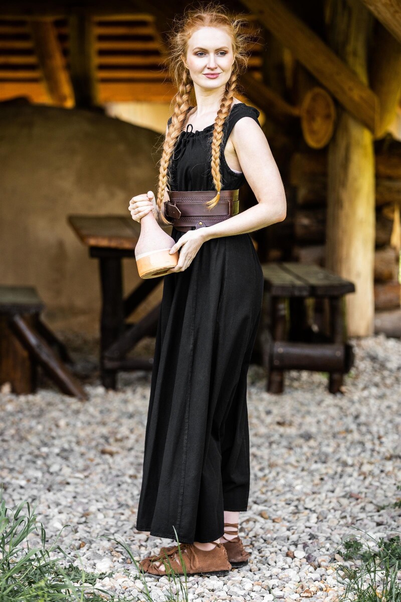 Bodenlanges Kleid "Ella" Schwarz S/M