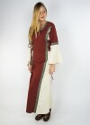 Mittelalterkleid mit Bordüre "Sophie" Rot/Natur M