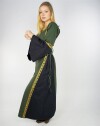 Abito medievale con bordo "Sophie" Verde/Nero L