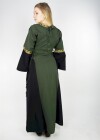 Robe médiévale avec bordure "Sophie" Vert / Noir XS