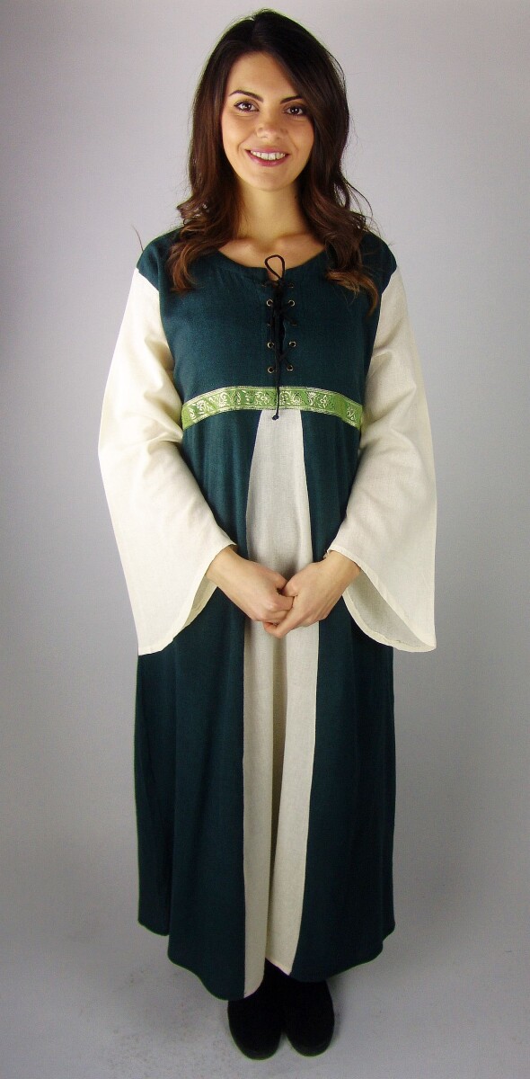 Kleid "Donna" Grün/Natur S