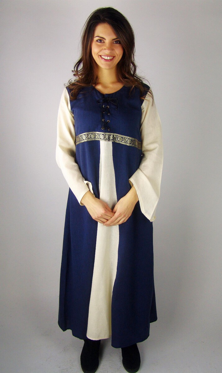 Kleid "Donna" Blau/Natur S