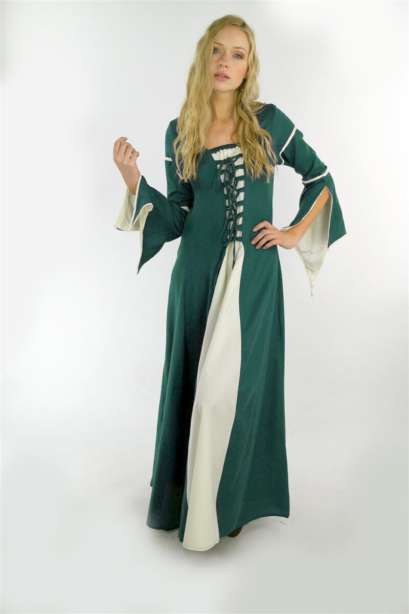 Kleid mit Trompetenärmeln "Larissa" Grün