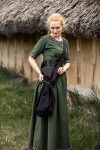 Noble robe à manches courtes avec bordure "Ennlin" Vert M