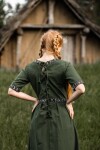 Noble robe à manches courtes avec bordure "Ennlin" Vert M