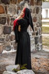 4905 Robe à capuche en viscose "Isolde