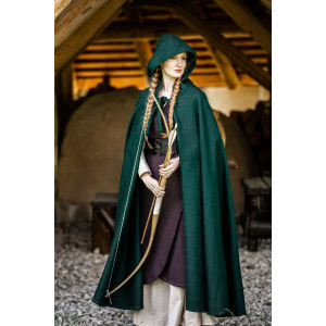 Classico mantello medievale "Elinor" Verde