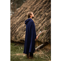 Mantella in lana con chiusura a moschettone "Tjark" Blu