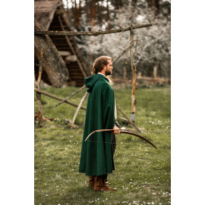 Mantella in lana con chiusura a moschettone "Tjark" Verde