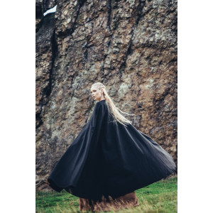 Medieval cape without hood "Kuno" Black