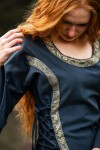 Vestido medieval de algodón "Angie" Azul XXXL