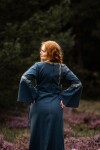 Vestido medieval de algodón "Angie" Azul XXXL