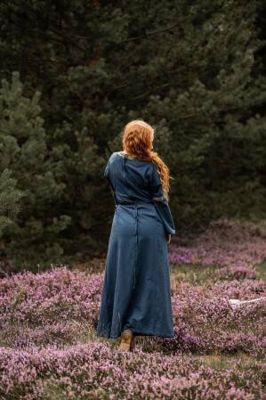 Medieval cotton dress "Angie" Blue XXL