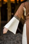 Medieval cotton dress "Angie" Tobacco/Natural XXL