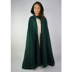 16013 Childrens wool cape with hand embroidery