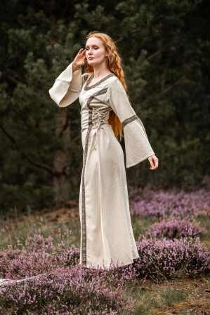 Vestido medieval de algodón "Angie" Natural M