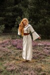 Vestido medieval de algodón "Angie" Natural M