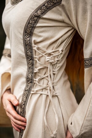 Abito medievale in cotone "Angie" Naturale L