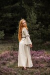 Abito medievale in cotone "Angie" Naturale L