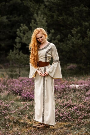Medieval cotton dress "Angie" Natural XXXL