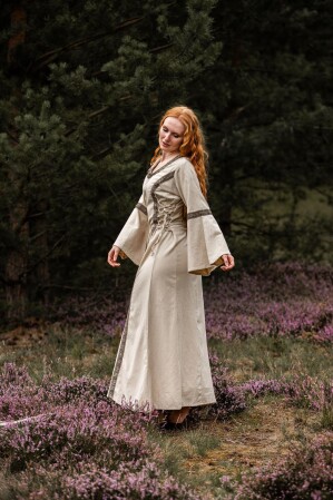 Medieval cotton dress "Angie" Natural XXXL