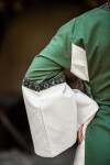 Abito medievale in cotone "Angie" Verde/Naturale XS