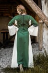 Vestido medieval de algodón "Angie" Verde/Natural XXXL