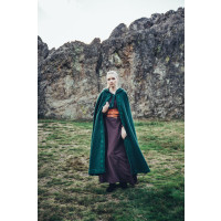 Wool cape with embroidery "Alma" Green