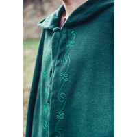 Mantella in lana con ricamo "Alma" Verde