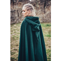 Wool cape with embroidery "Alma" Green