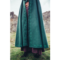 Mantella in lana con ricamo "Alma" Verde