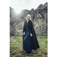 Wool cape with embroidery "Alma" Brown