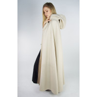 Wool cape "Hero" with wolf buckle Length 160 cm Natural