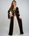 Kleid mit Trompetenärmeln "Larissa" Braun/Natur L
