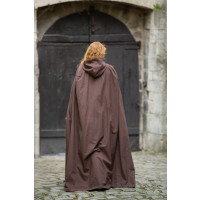 Medieval cape with embroidery "Erna" brown
