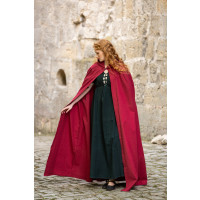 Mantello medievale con ricamo "Erna" Rosso