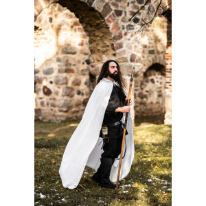 Mantello medievale in cotone "Gunnar" Bianco