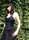Gothic-Miedertop "Enya" Schwarz L/XL