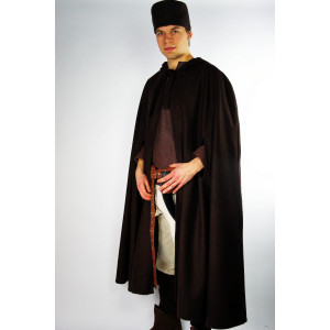 Wool cape with arm slits "Frank" Black